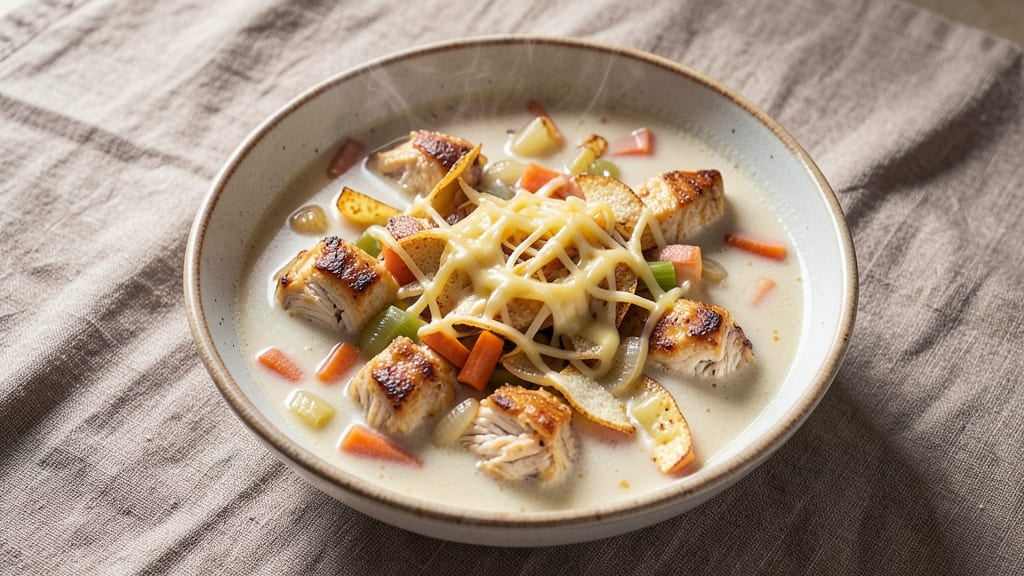 Applebee's Cheese Chicken Tortilla Soup Recipe: Shredded Chicken and Tortilla Crunch in 30 Minutes