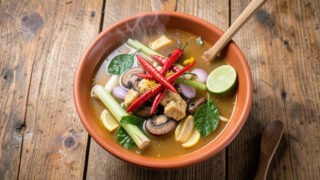 Authentic Vegetarian Tom Yum Soup Recipe: Lemongrass-Galangal Zing Without Fish Sauce