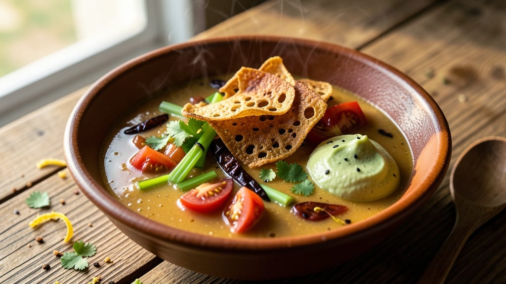 5 Star Tortilla Soup Recipe: Creamy Chipotle Heat with Crispy Celery Crowns