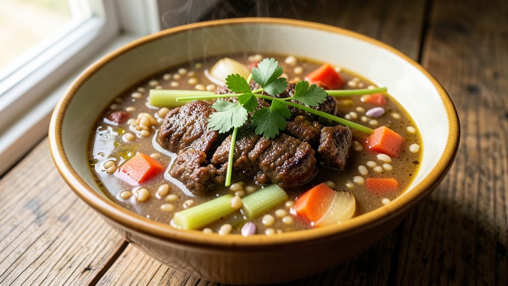 Beef Barley Soup Recipe With Hamburger: Hearty Meat-and-Grain Bowl in One Pot