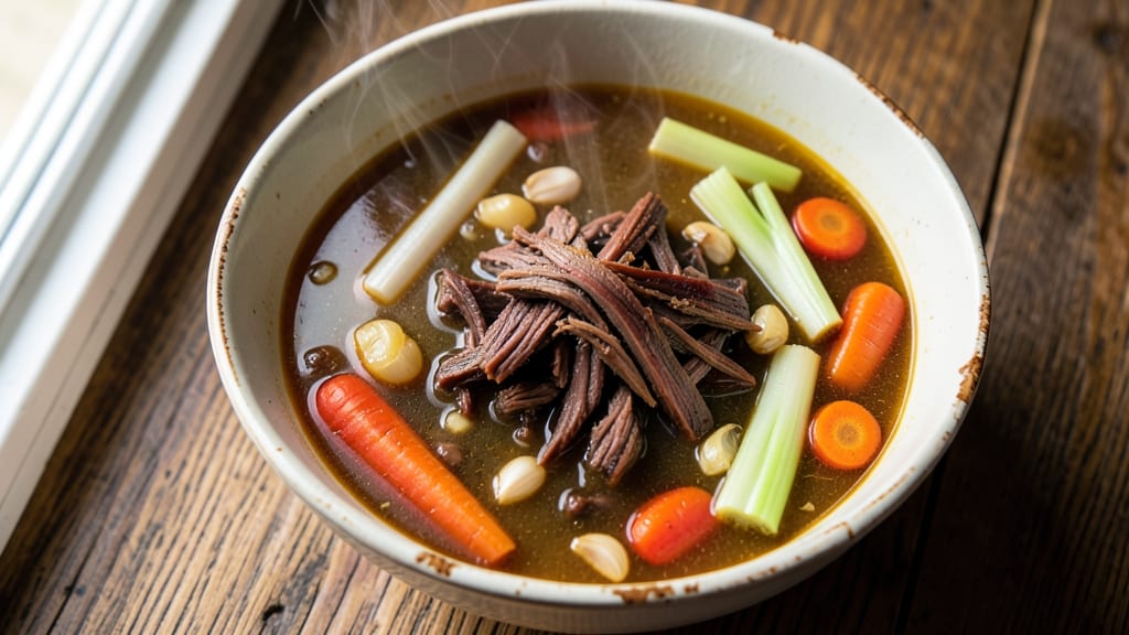 Beef Barkey Soup Recipe: Slow-Simmered Comfort with Celery Crown Crunch