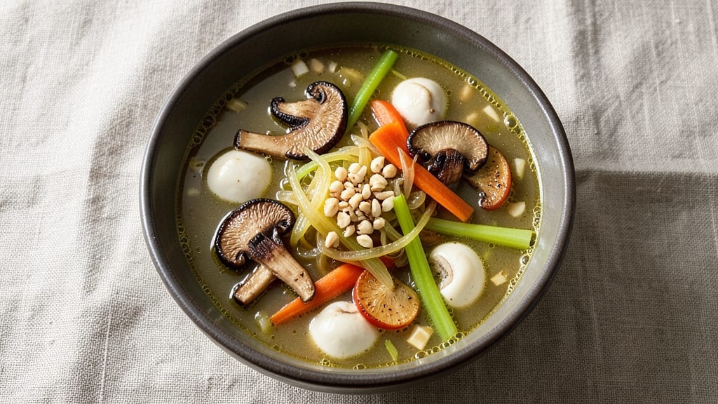 Best Vegan Soup Recipe Ever: Umami-Packed Depth With Crispy Celery Crowns