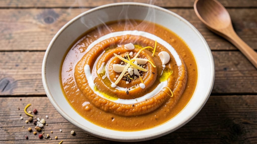 Best Pumpkin Soup Recipe Ever Healthy: Spiced Roasted Pumpkin and Coconut Velouté