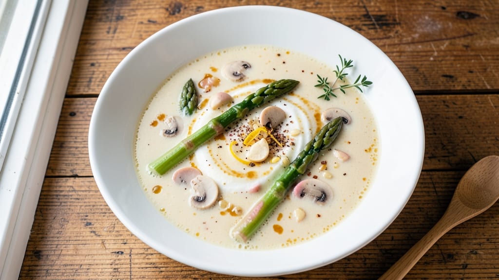 Asparagus and Cream of Mushroom Soup Recipe: Fresh Greens Meet Velvety Creaminess