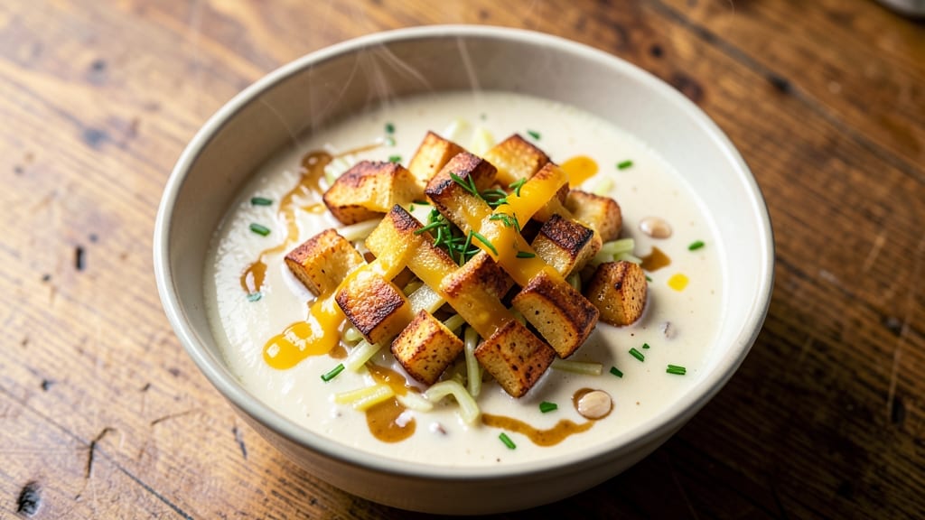 Best Ever Loaded Baked Potato Soup Recipe: Crispy Celery Crowns and Creamy Cheddar Clouds