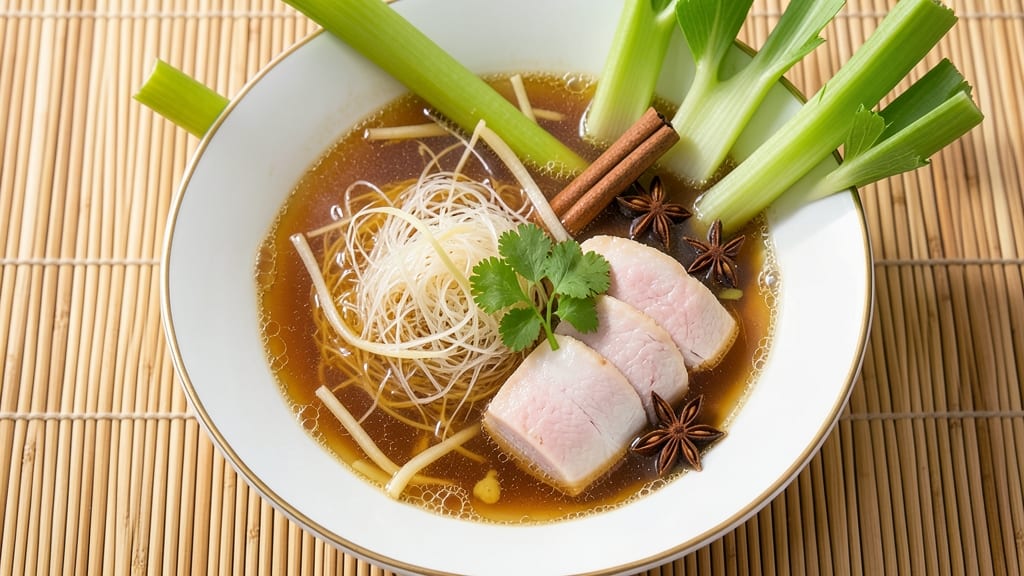 Bird Nest Chicken Soup Recipe: Crispy Celery Crowns Over Silky Ginger Broth