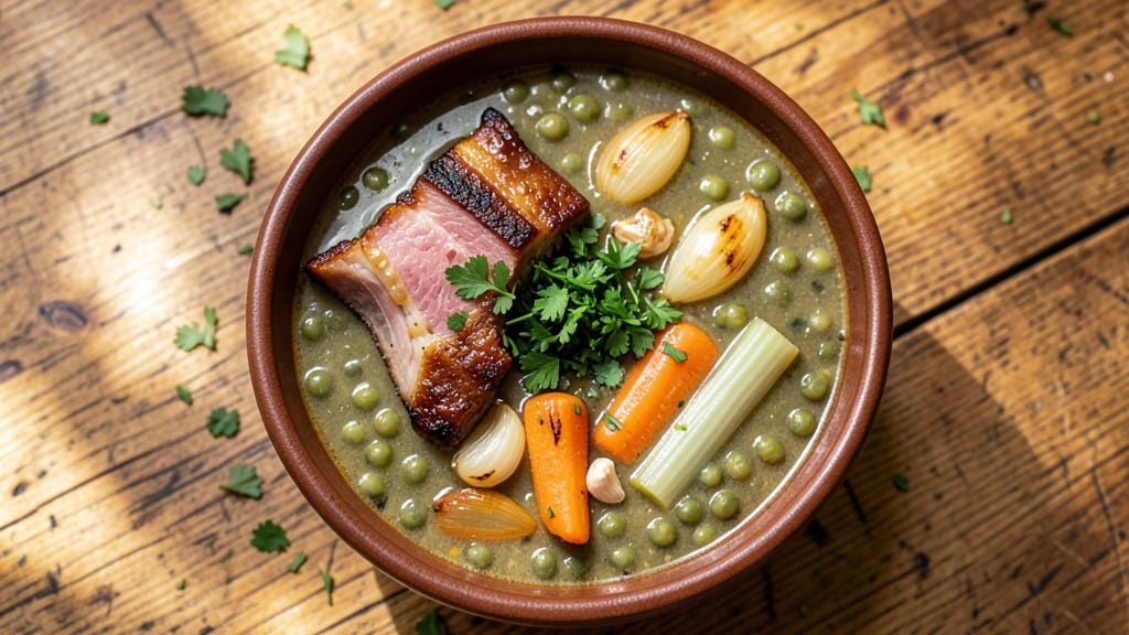 Andersen Split Pea Soup Recipe with Ham: Smoky Ham-Infused Richness in One Pot