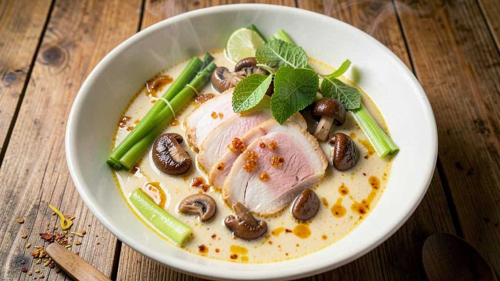 Bangkok Coconut Soup Recipe: Lemongrass-Kissed Broth with Slurp-Worthy Rice Noodles