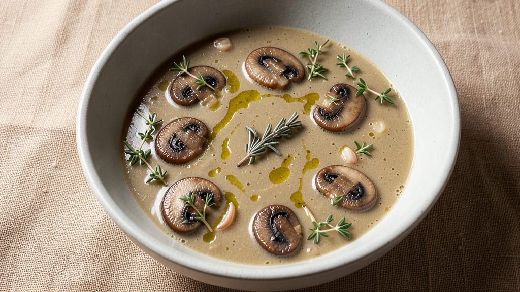 Au Bon Pain Mushroom Soup Recipe: Thyme-Infused Velouté With Crispy Gruyère Crowns