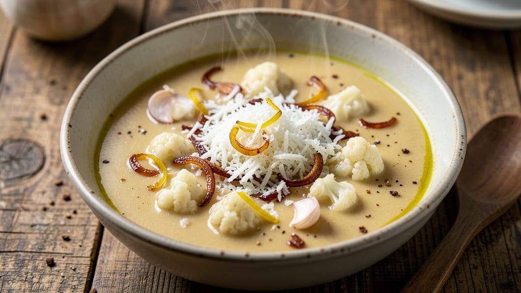 Best Cauliflower Cheese Soup Recipe Ever: Ultra-Creamy Velouté With Sharp Cheddar Crunch