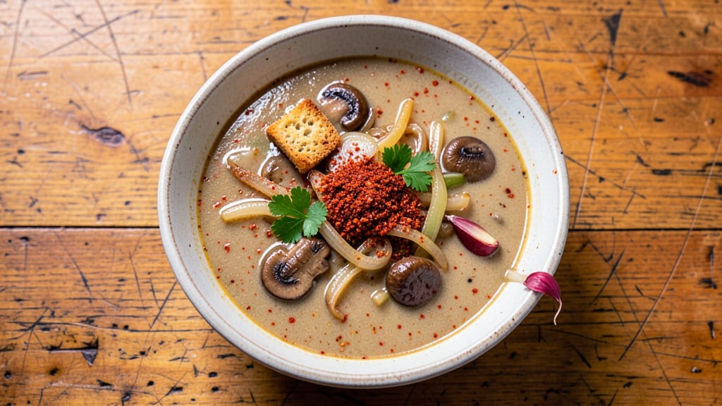Backstreet Bistro Hungarian Mushroom Soup Recipe: Paprika-Infused Depth With Crispy Celery Crowns