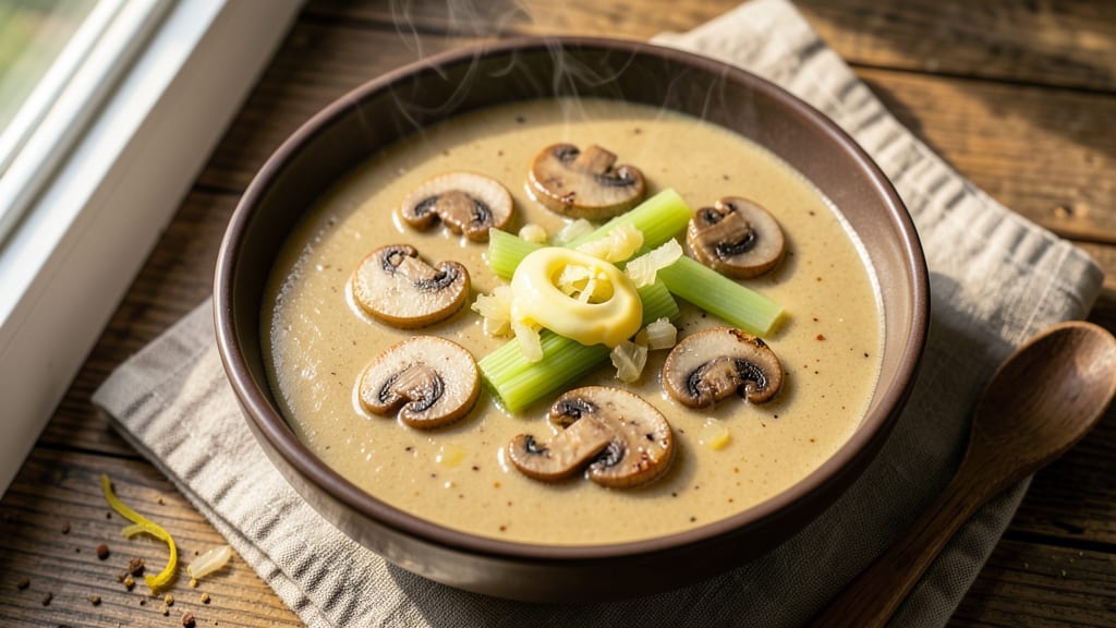 Betty Crocker Mushroom Soup Recipe: Crispy Celery Crowns Over Creamy Velouté