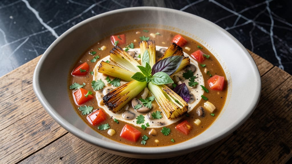 Pioneer Woman 7-Can Soup Recipe: Crispy Celery Crowns on Creamy Tomato Base
