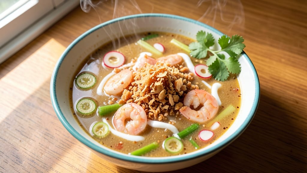 ABC Soup Recipe Malaysia: Fragrant Lemongrass-Coconut Velout With Crispy Shallot Topping