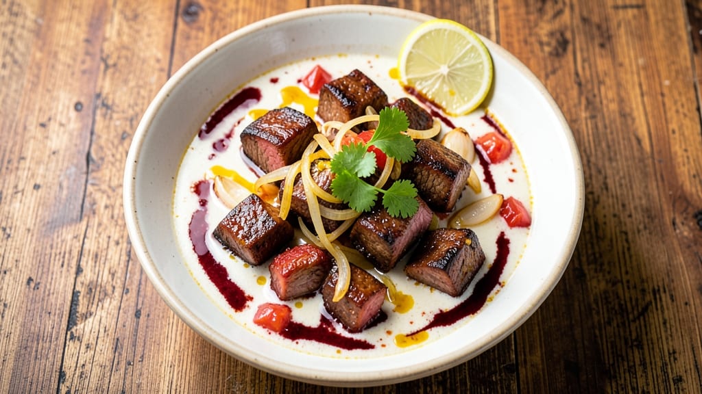 Beef Curry Soup Recipe: Spiced Tomato and Coconut Velout with Tender Beef