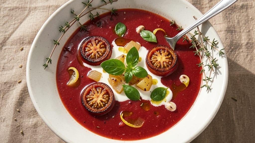 Air Fryer Tomato Soup Recipe with Fresh Tomatoes: Bright, Herbal Crunch in 15 Minutes