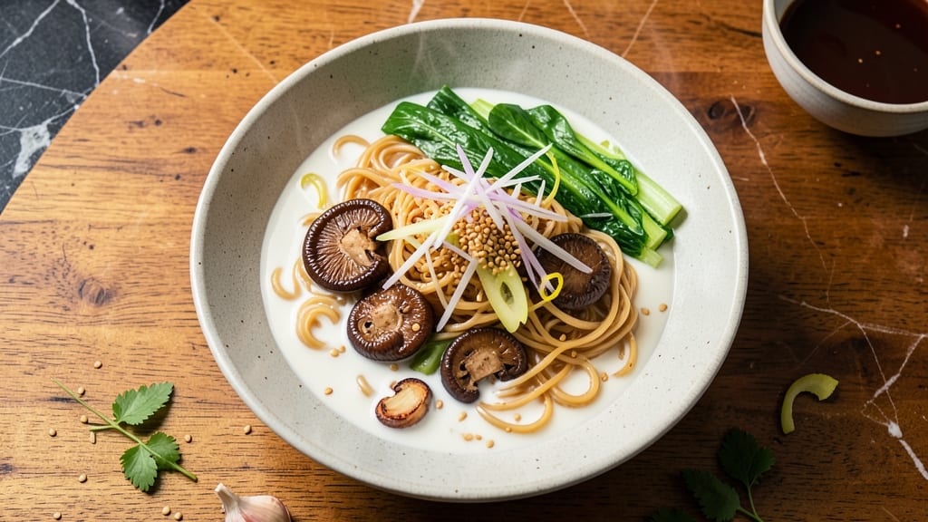 Asian Vegetarian Noodle Soup Recipe: Umami-Packed Broth with Silky Tofu