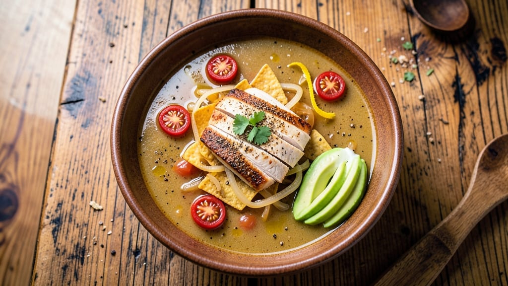 Azteca Restaurant Tortilla Soup Recipe: Smoky Tomato Velout With Crispy Tortilla Strips