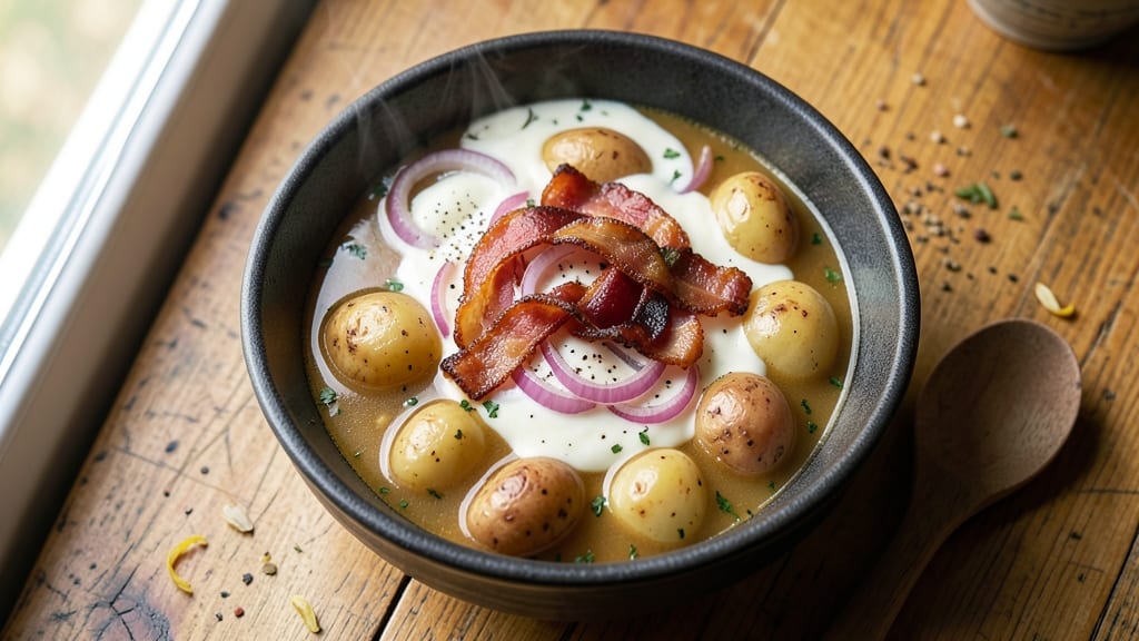Easy Potato Bacon Soup Recipe: Smoky Bacon Crunch in 25 Minutes
