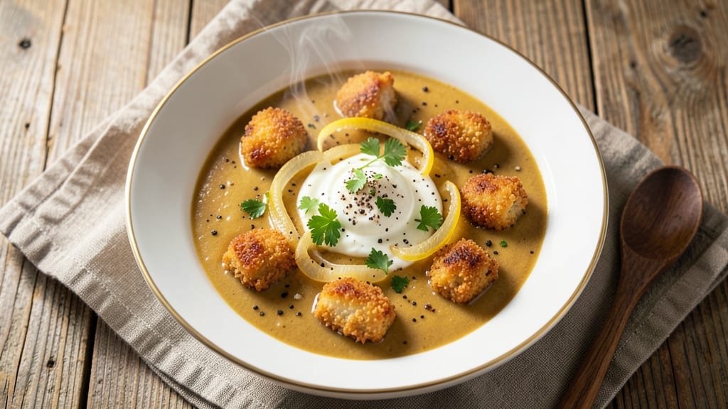 Acme Oyster Rockefeller Soup Recipe: Crispy Breaded Oyster Bites in Creamy Tomato Velout