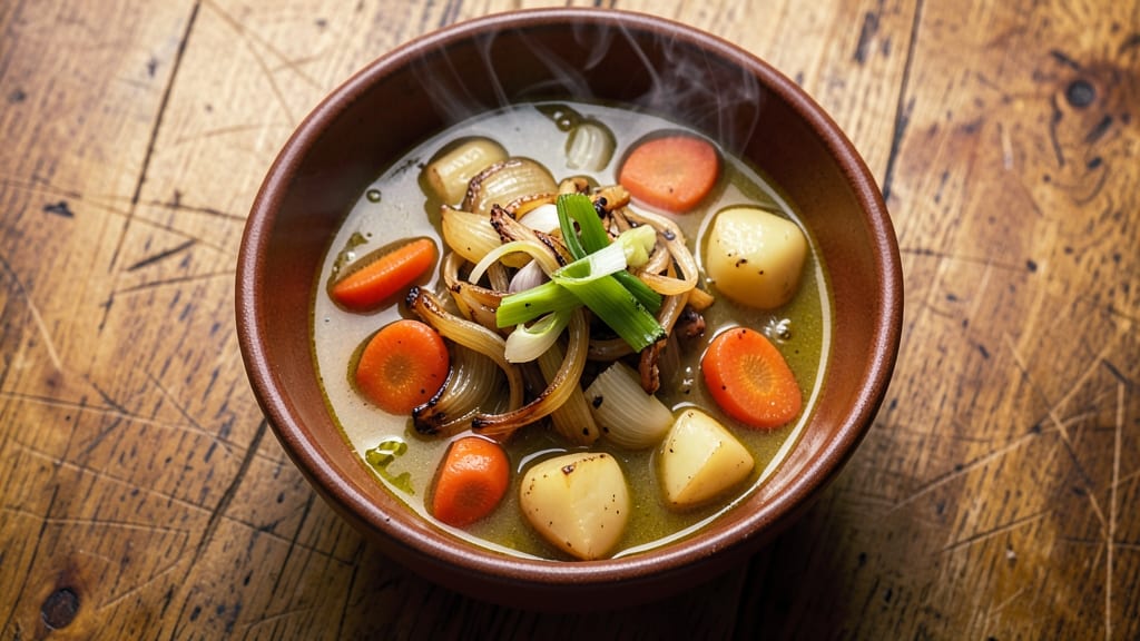 Alpine Soup Recipe: Swiss Mountain Comfort With Crispy Celery Crowns
