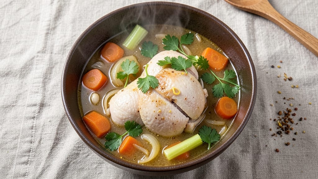 Authentic Chicken Soup Recipe: Herbal Broth Magic With Celery Crown Crunch